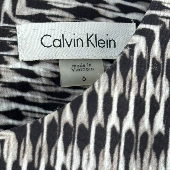 Calvin Klein Dress Size 6 Black Multi Women Dress - Picture 8 of 12